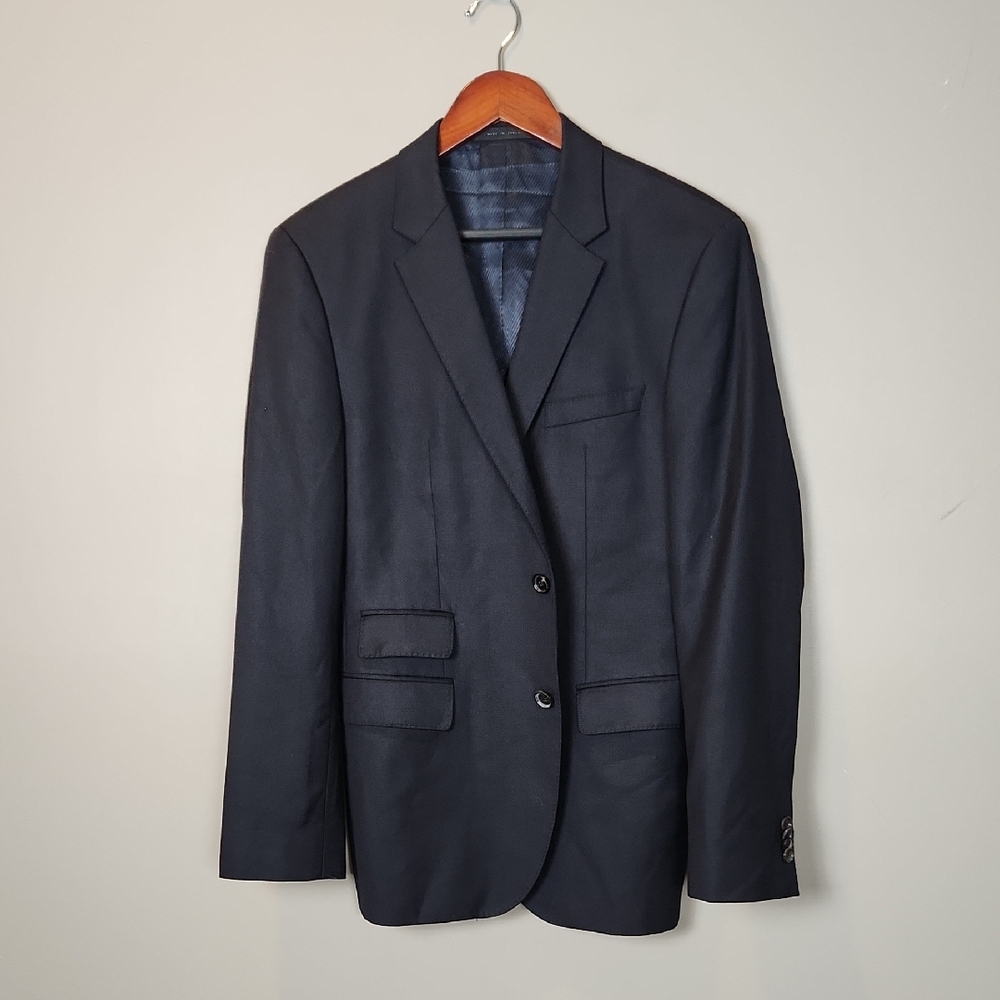 Boss Hugo Boss The Sweet Navy Blue‎ Wool Blazer Size 40R